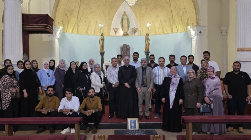 Group from the Basra University staff visited the Virgin Mary Chaldean Cathedral Group from the Basra University staff visited the Virgin Mary Chaldean Cathedral
