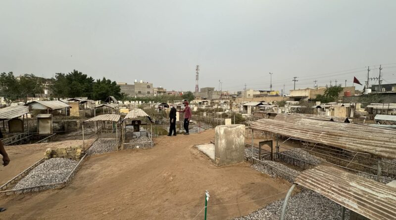 Raising the ground level of the Chaldean cemetery in Basra Raising the ground level of the Chaldean cemetery in Basra