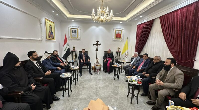 تهنئة السيد محافظ البصرة لمطرانية الكلدان لمناسبة حلول اعياد الميلاد ورأس السنة 2026 تهنئة السيد محافظ البصرة لمطرانية الكلدان لمناسبة حلول اعياد الميلاد ورأس السنة 2026