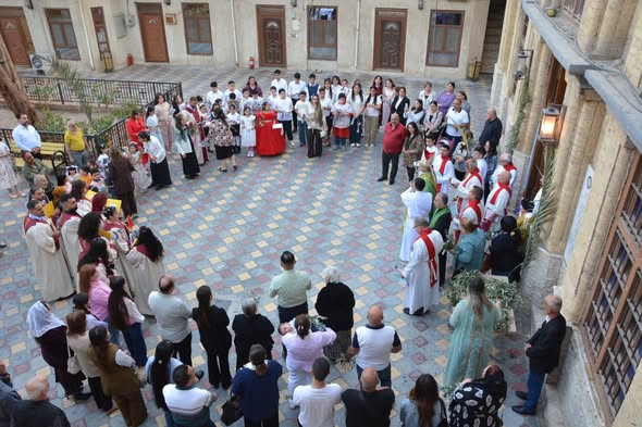 Basra Chaldean Catholic celebrate the Palm Sunday at the Virgin Mary Cathedral Basra Chaldean Catholic celebrate the Palm Sunday at the Virgin Mary Cathedral